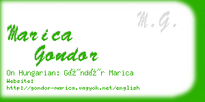 marica gondor business card